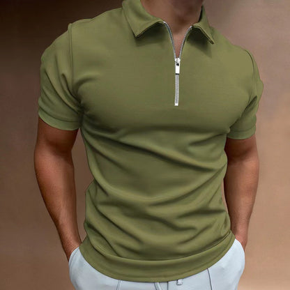 A men's short-sleeved lapel top