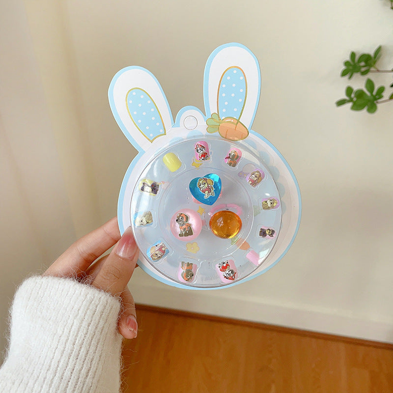 A  little girl cartoon jewelry girl baby gift toy nail patch - Mixbatch
