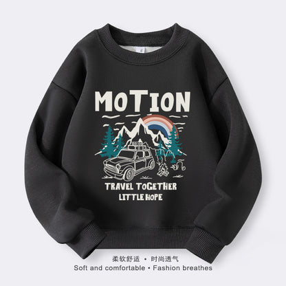 A children's crew neck sweater