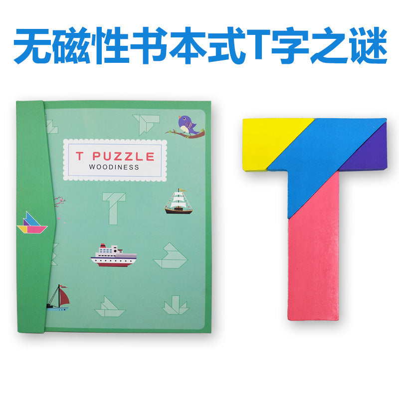 A magnetic tangram teaching aid