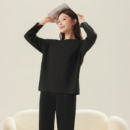A men's and women's same pajama set