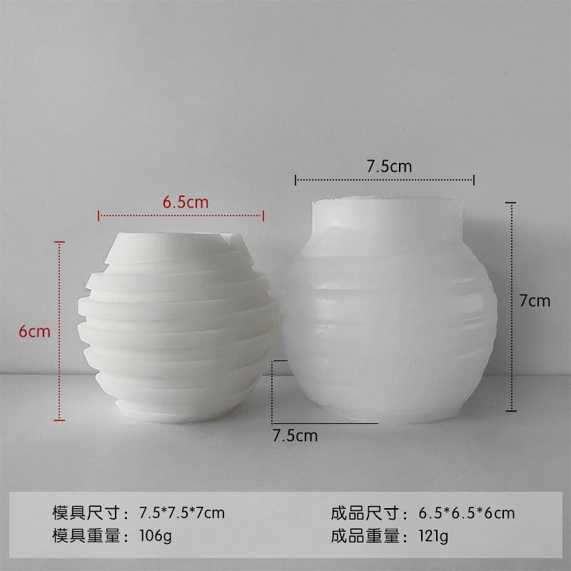 A threaded ball silicone mold