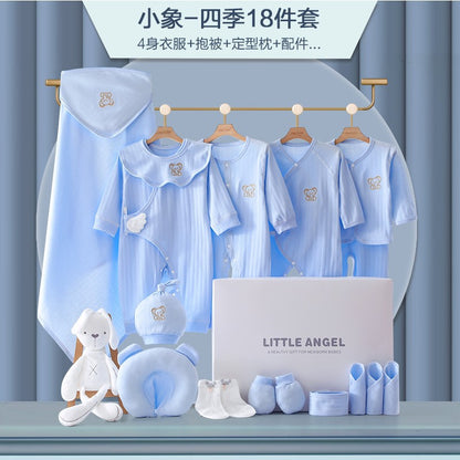 A New Baby Practical Gift Box Breathable Soft Thin Newborn Baby Clothes onesie Romper Set - Mixbatch