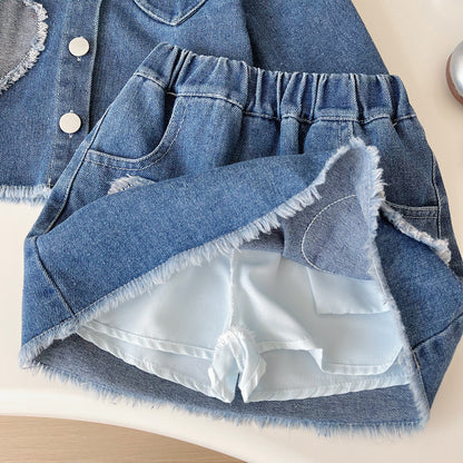 A children's denim suit
