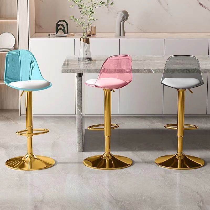 Bar chair Light luxury acrylic transparent bar chair Lifting and rotating home high stool Company front desk bar chair