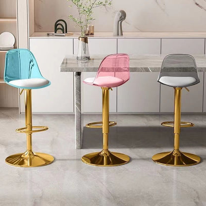 Bar chair Light luxury acrylic transparent bar chair Lifting and rotating home high stool Company front desk bar chair