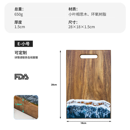 A Acacia wood cutting board cutting board whole wood steak plate fruit bread chopping board kitchen household solid wood