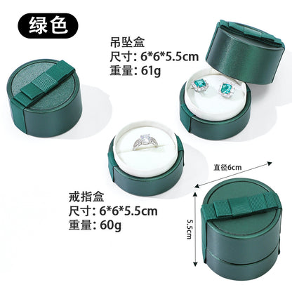 A Round Ribbon Bow Jewelry Box