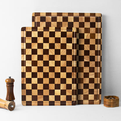 A Rubber wood vertical cutting board Household cutting board Fruit board Kitchen complementary food Acacia wood Extra large thickened chopping board
