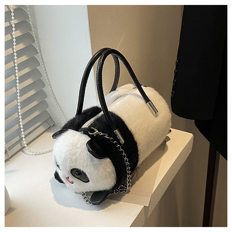 A plush panda messenger bag bag cute kapibara chain fashion handbag girl shoulder doll bag