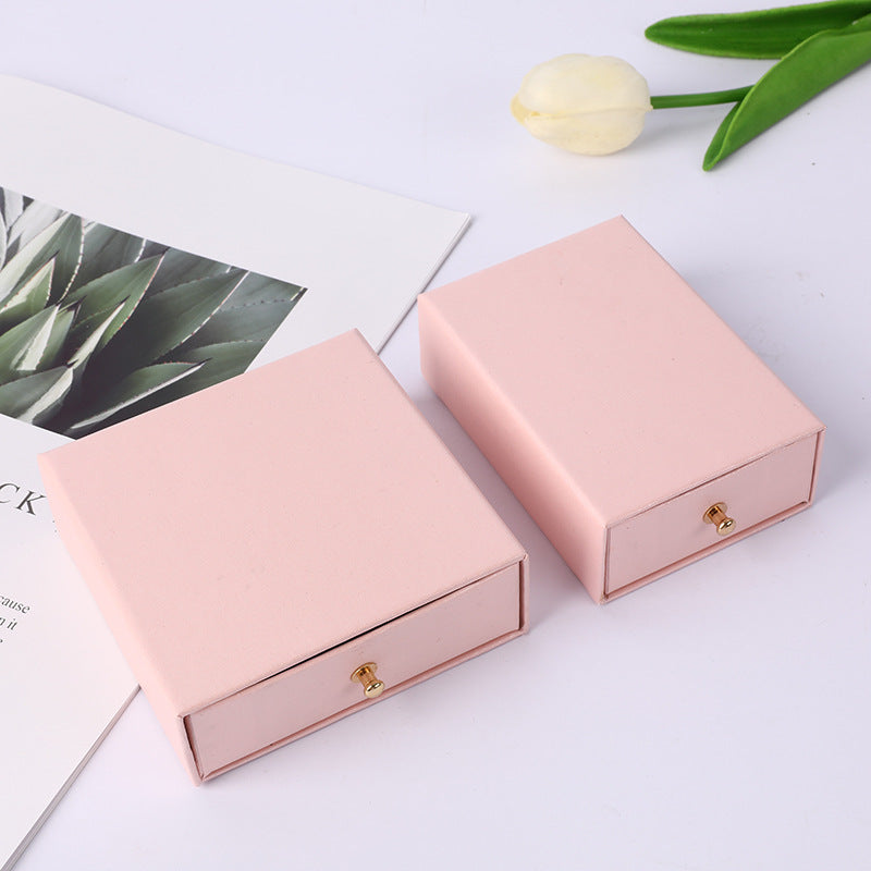 A rivet drawer jewelry box hot gold stamping process