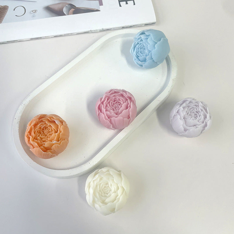 A flower candle silicone mold