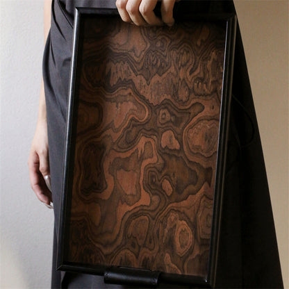 A volcanic grain tray wooden tray