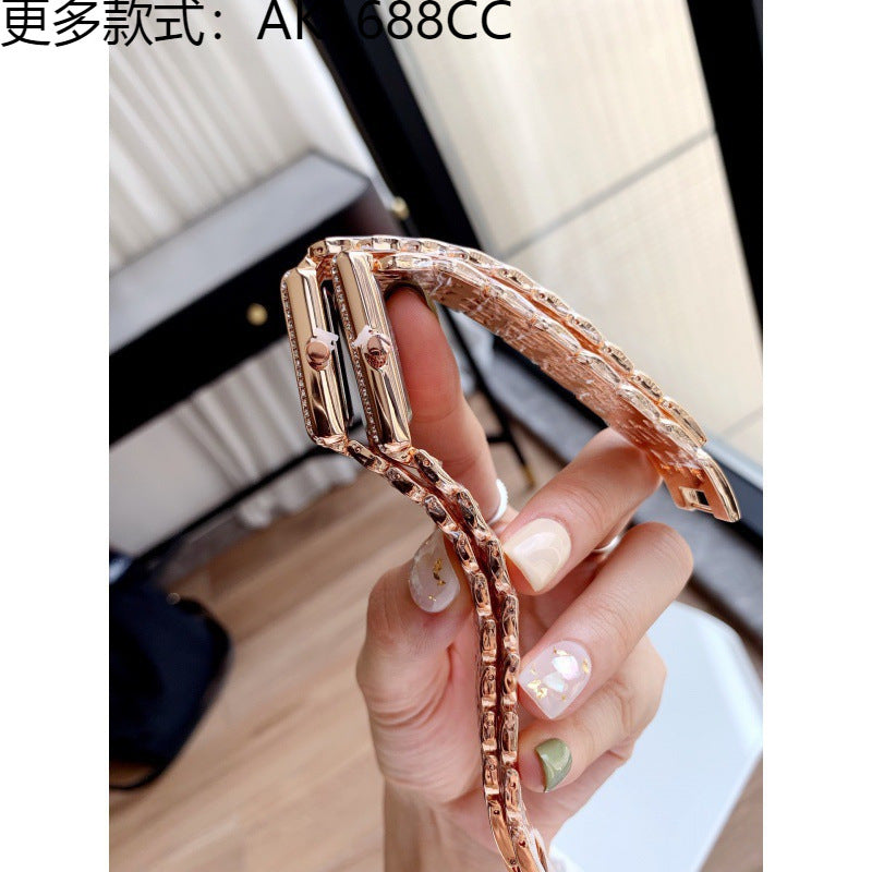 A Tank Series Square Roman Fashion Quartz Women's Watch Cross-Border