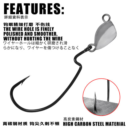 A Obstacle-resistant Jig Head Hooks for Soft Baits