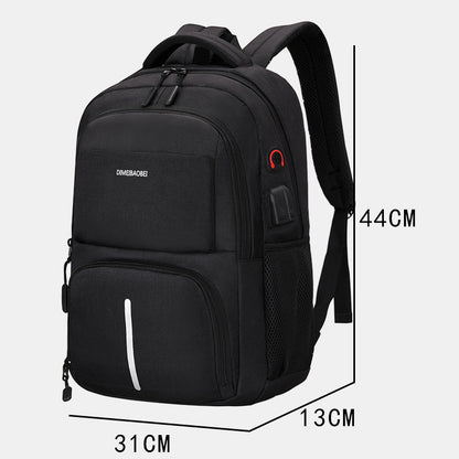 A Backpack Men's Large Capacity Simple Business Computer Backpack Outdoor Leisure Travel Student School Bag