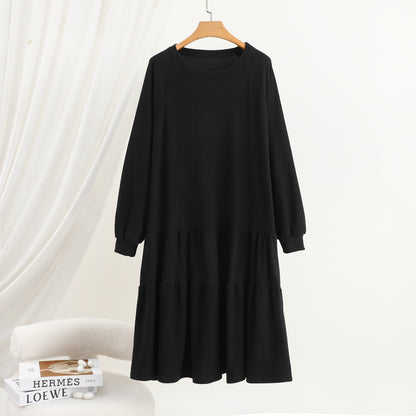 A long-sleeved dress