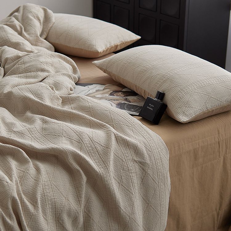American retro jacquard丨Double yarn four-piece set of cotton cotton sheets quilt covers, light luxury high-end autumn bedding 3.0kg - Mixbatch