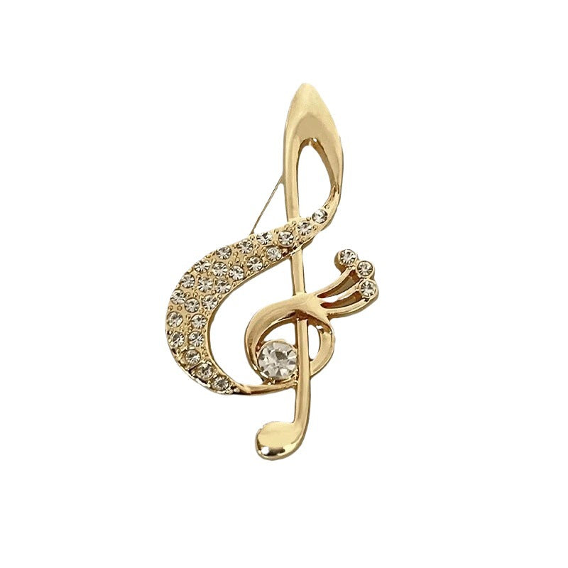 A music note art corsage suit suit brooch personalized musical instrument collar pin creative men and women badge pin accessories - Mixbatch