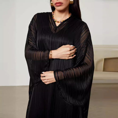 Cross-border supply 2024 new Middle East Dubai clothing AliExpress fashionable and elegant two-piece dress robe - Mixbatch