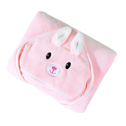 Coral velvet quilt children's absorbent hooded cartoon bath towel - Mixbatch