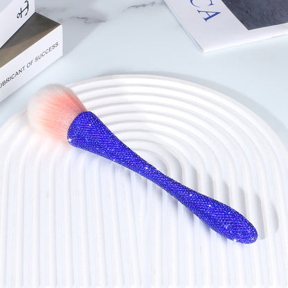 A new diamond-encrusted small waist loose powder makeup brush, oversized single soft-bristled nail brush, blush brush, beauty tool. - Mixbatch