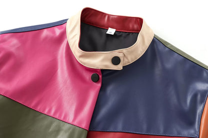 A women's leather jacket