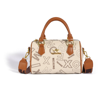 A new foreign style shoulder bag, messenger bag, pillow bag, retro printed letter handbag, versatile fashion women's bag