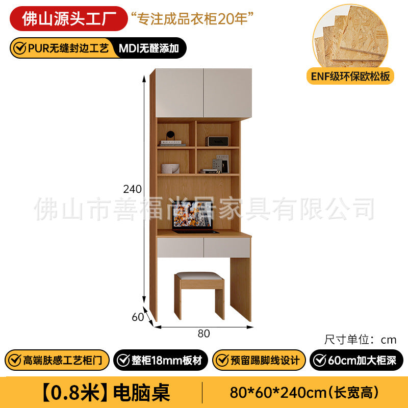 A The solid wood wardrobe with OSB board ENF grade melamine paint finish