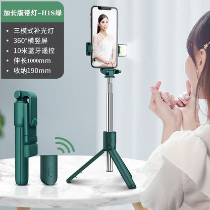 A Bluetooth selfie stick mobile phone holder
