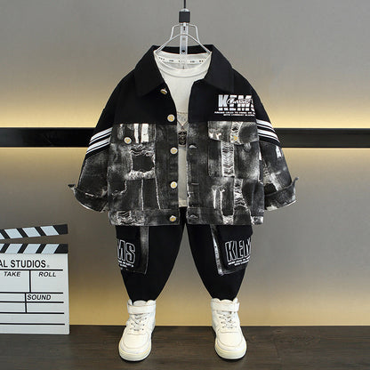 A children's denim jacket set