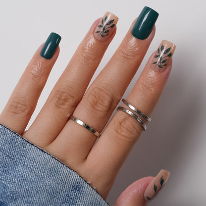 A cross-border explosion European and American style nail piece with diamond long square French manicure three-dimensional love broken diamond wearing nail wholesale - Mixbatch