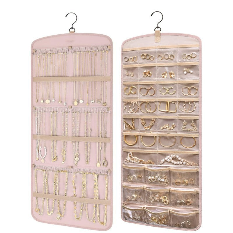 A Spot new U-shaped jewelry bag hanging jewelry storage roll with hook metal hook double-sided jewelry clip