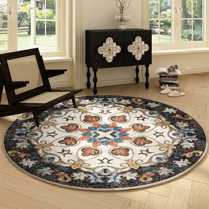 A round carpet floor mat