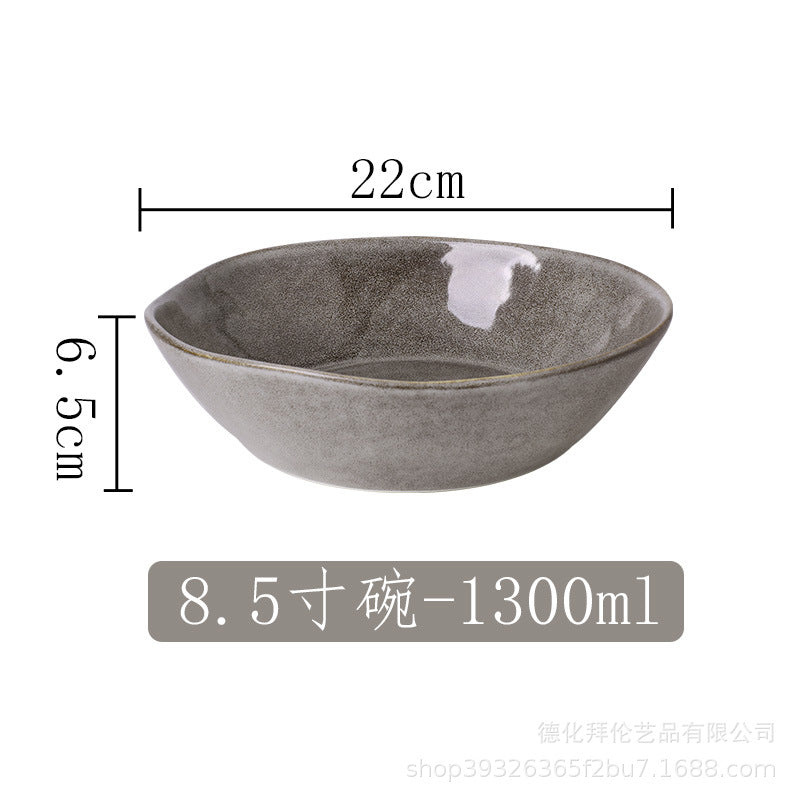 A Japanese kiln ceramic tableware creative hotel steak plate