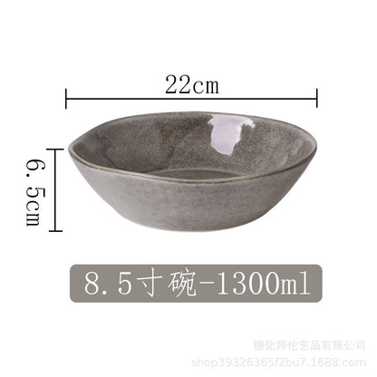 A Japanese kiln ceramic tableware creative hotel steak plate