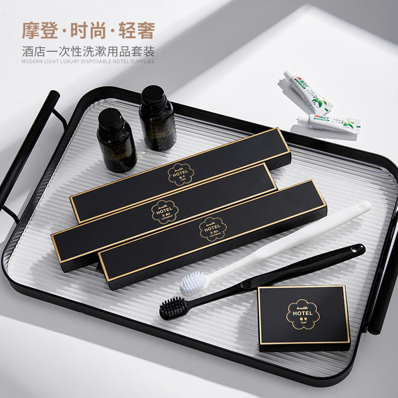 Hotel hotel disposable toothbrush boxed toiletries B & B disposable supplies set consumables customization
