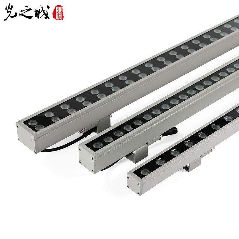A wall washer outdoor waterproof RGB lighting project strip lamp led colorful outline external wall special line lamp