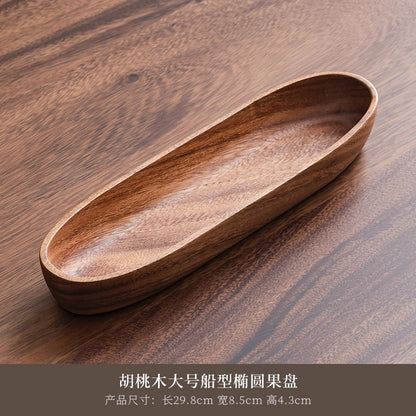 A walnut solid wood tray snack tray