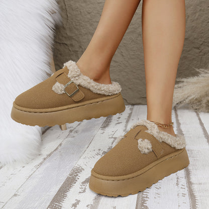 A plush snow boot