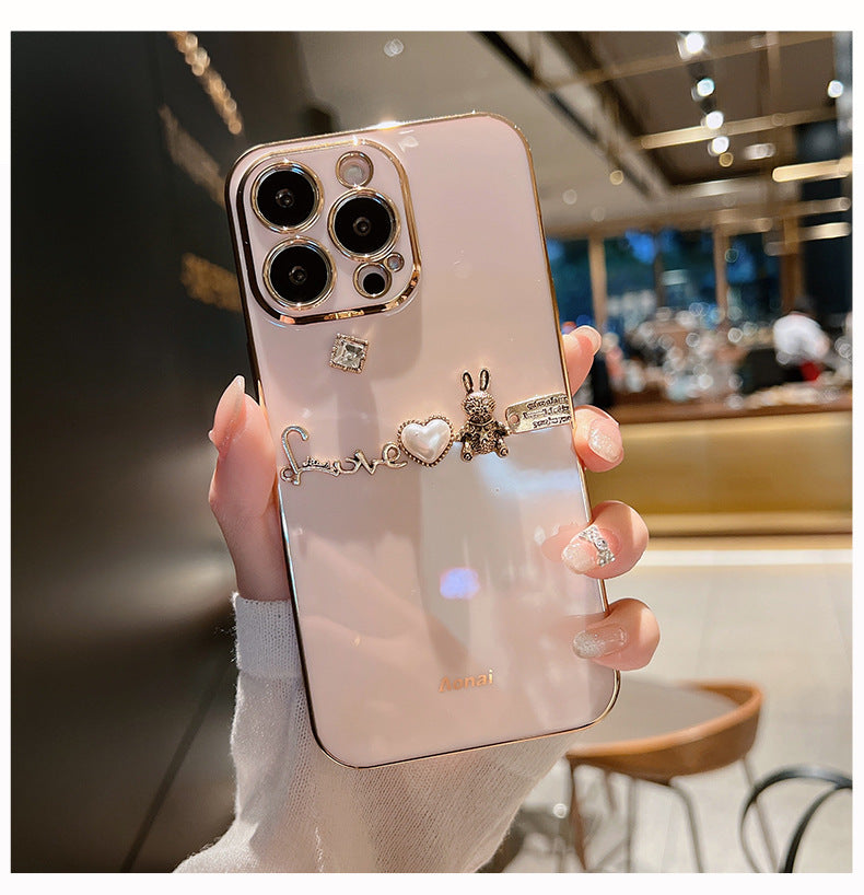 A mobile phone case electroplated metal