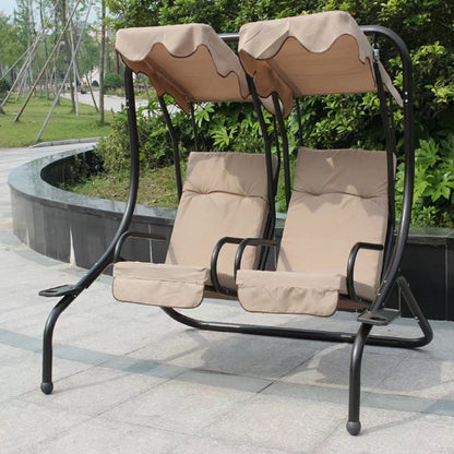 A outdoor swing rocking chair