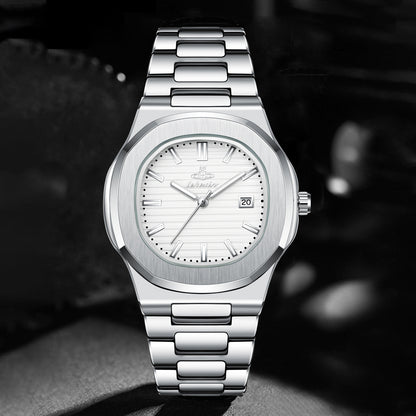 A PINTIME men's watch delivery ultra-thin quartz watch men's business steel belt calendar waterproof watch men's watch - Mixbatch