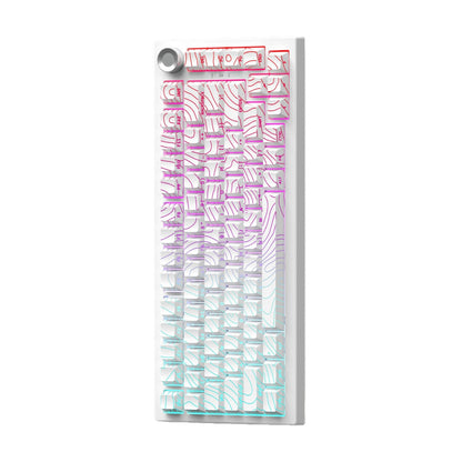 A three-mode mechanical keyboard is engraved with wireless Bluetooth