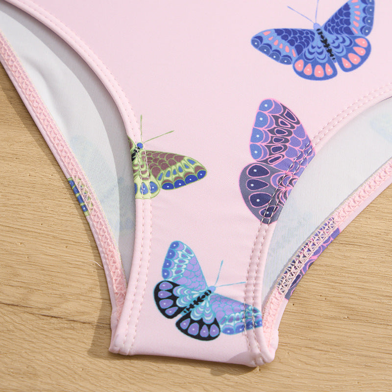 A printed one-piece bikini children's swimsuit - Mixbatch