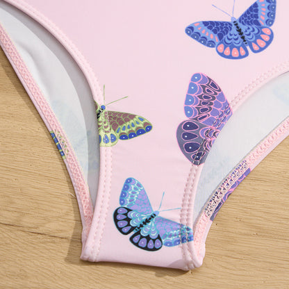 A printed one-piece bikini children's swimsuit - Mixbatch