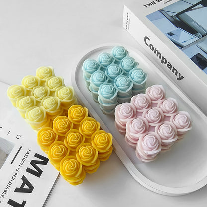 A geometric Rubik's Cube scented candle mold