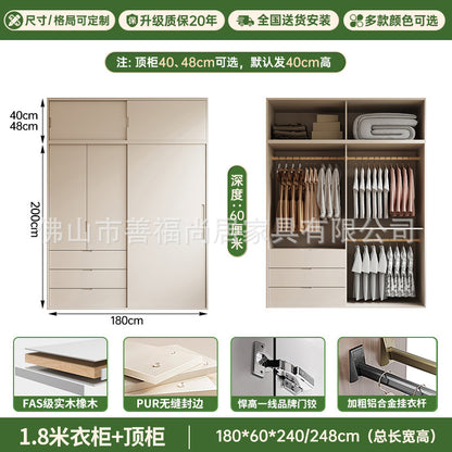 A solid wood oak wardrobe