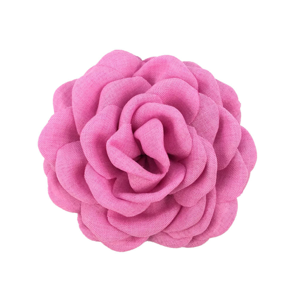 A Caro9cm Internet celebrity with the same baked edge hair grab flower 12cm Lolis burnt edge flower with brooch hairpin pin - Mixbatch
