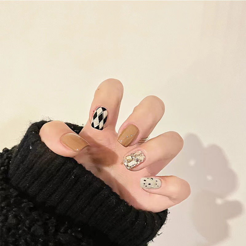 A Yi Yi Dance 30 pieces Handmade white moonlight cat eye manicure pieces Gentle temperament cat eye aurora wearing armor Xiaohongshu explosion - Mixbatch